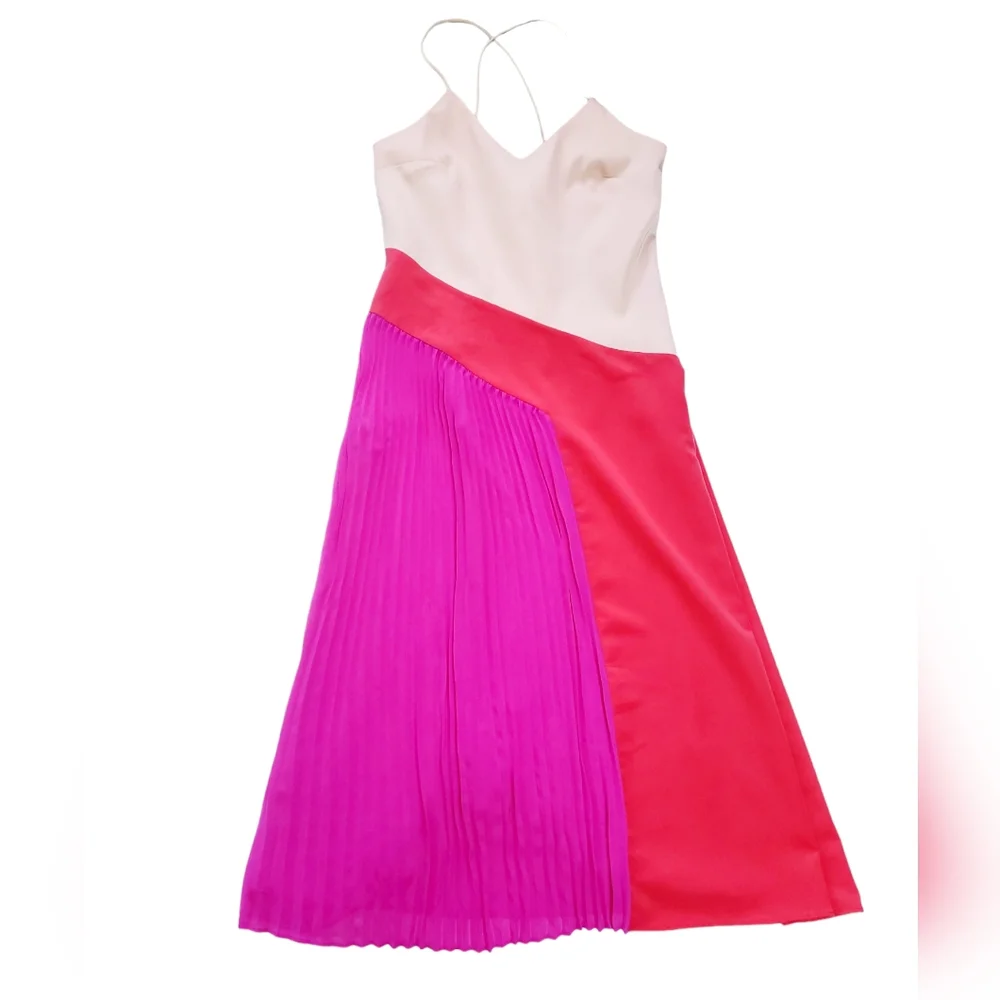 Women's Pleated Dress CUSHNIE x Target Pink/Red Size 6 NWT - Picture 8 of 11